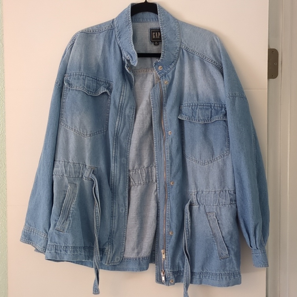 Gap Utility Light Blue Denim Jacket NWT Sz XL - Picture 2 of 7